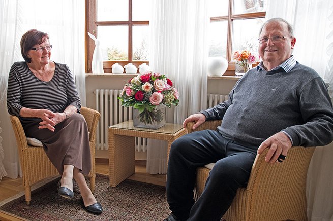 Walter Schäfer mit seiner Frau 
