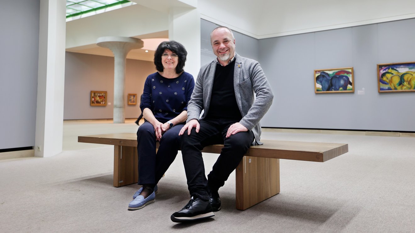 Minou Nadji-Ohl und Andreas Pinczewski in der Staatsgalerie